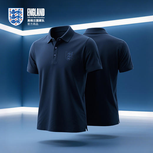 【官方正版】英格兰国家队 | 新款深蓝凉感polo夏日运动休闲短袖 商品图0