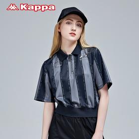 Kappa卡帕 X Goal联名POLO短袖串标短袖立领T恤K0B42PD30