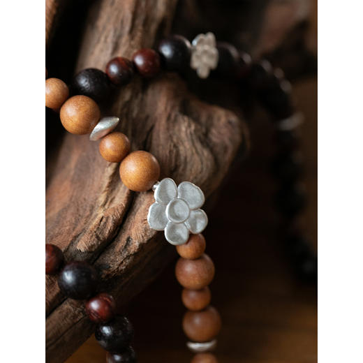 牧衣游原创 925银檀木珠项链文艺复古百搭 佳琳【不支持会员折】 商品图2