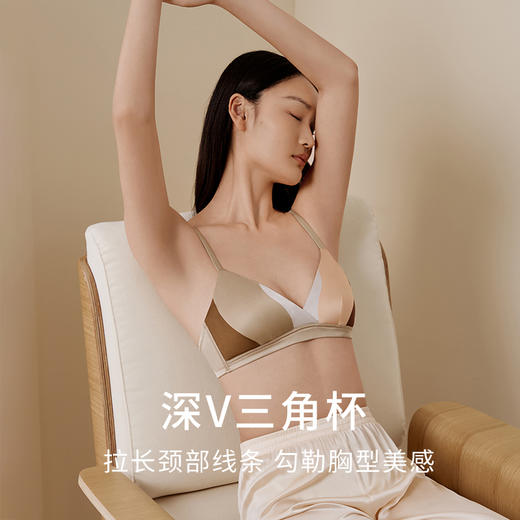 金三塔×敦煌联名里外桑蚕丝文胸缎面舒适无钢圈聚拢内衣女胸罩  NZFFC302 商品图1