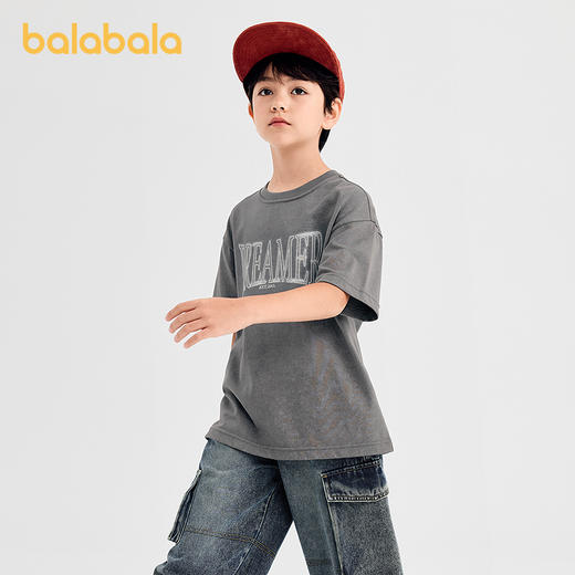 【商场同款】巴拉巴拉童装男童短袖t恤儿童2025新款秋装纯棉上衣 商品图2