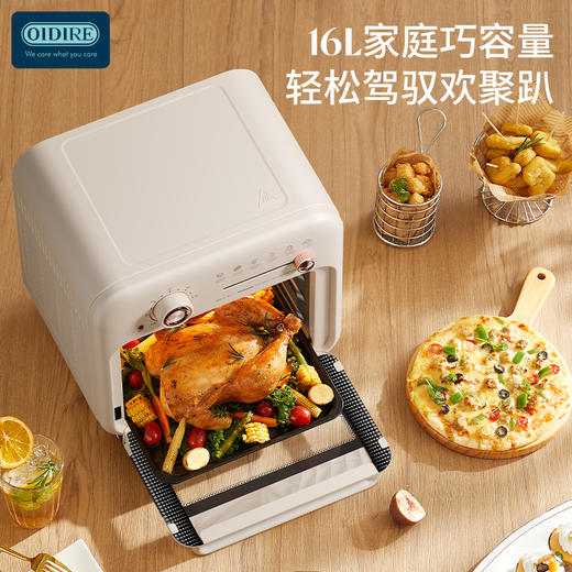 奥帝尔OIDIRE空气炸锅家用炸烤一体台式空气炸烤箱小型蒸烤箱一体机多功能模式烘焙空气炸锅 16L -ODI-KX19空气炸烤箱 商品图5