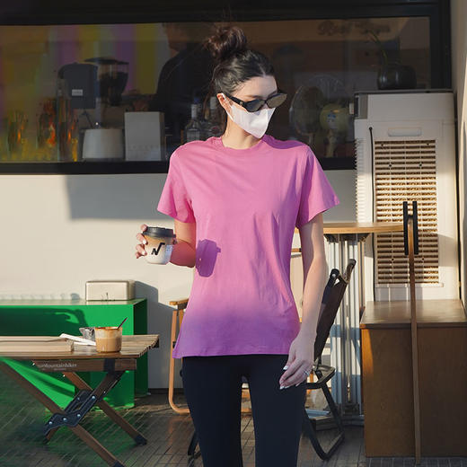 Beemen夏新款 美国 PIMA 匹马棉女士短袖瑜伽服 宽松运动健身 T 恤 商品图0