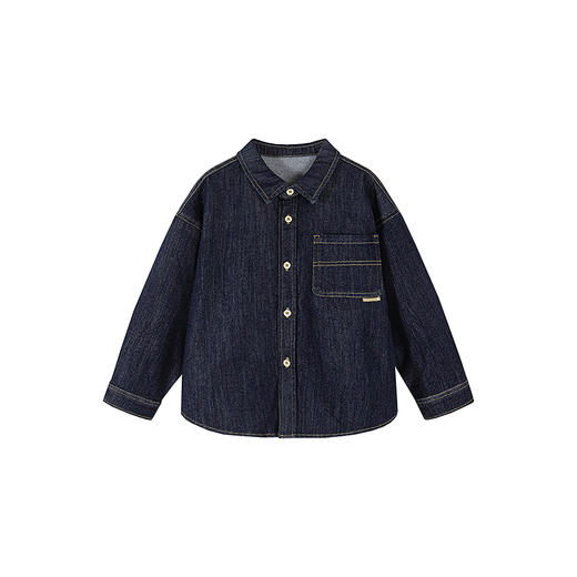 【软牛仔】迷你巴拉男女童衬衫儿童秋长袖透气柔软宝宝上衣 商品图4