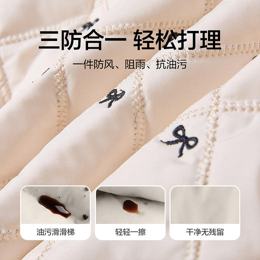 笛莎Deesha 童装女童外套2025冬新款女童蝴蝶结绣花春亚纺绗棉翻领棉服 商品图3