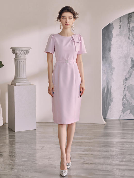 IWY/气质名媛高端精致职业装粉色连衣裙轻奢高级感美容院工作服WQ201 商品图1