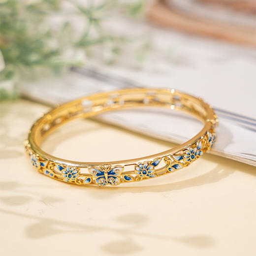 大英博物馆博物志系列梅里安幽兰蝶影镂空手镯 商品图4