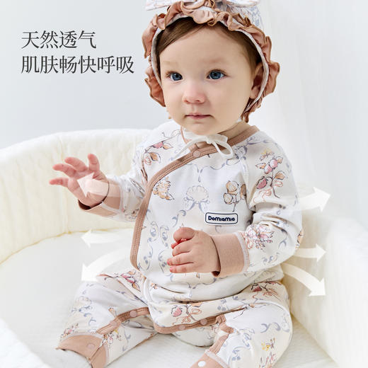 Domiamia针织棉氨长袖连体衣 商品图4