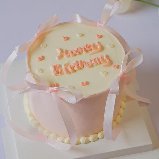 蛋糕定制—粉嫩蝴蝶结 商品图0