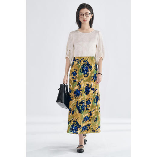 剩S/M/L/XL 米思阳2025夏季新款法式油画风碎花半身裙时尚通勤气质裙子女2130 商品图4