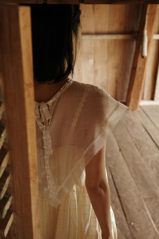 亚麻真丝棉 - 古典蕾丝小披 商品图4