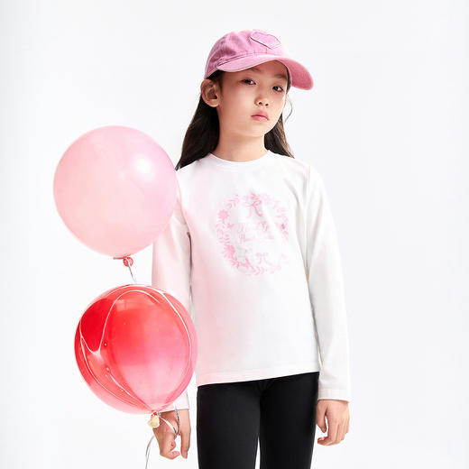 【100%澳棉/吸湿速干】女童圆领长袖针织衫秋季新款安奈儿童装EG531519 商品图2