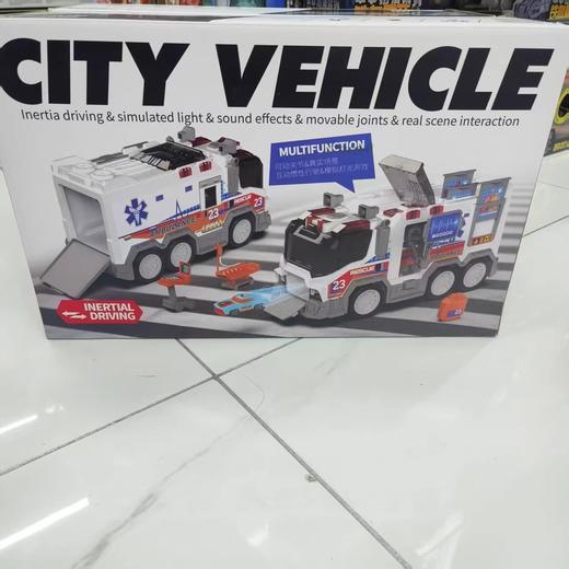 小演员多功能音乐城市环卫车消防车垃圾车救护车儿童玩具男孩套装 商品图6