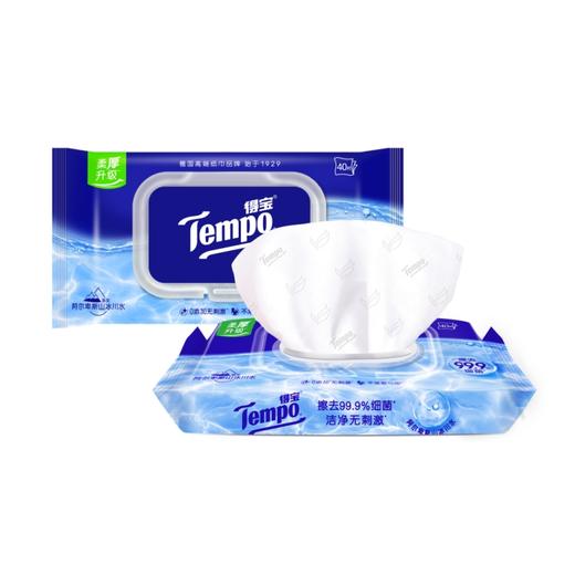 得宝Tempo 纯水湿厕纸40片/包*2包 天然冰川水配方 净享清爽洁净 48小时发货 商品图6