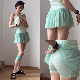 跃牌【安琪拉系列】春夏新款网球裙女羽毛球裙裤跑步健身裙裤运动短裙高弹透气纱裙DQ3436