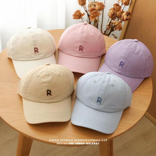 空顶棒球帽~奇曲夏季女可扎马尾户外运动骑行遮阳防晒鸭舌帽子 商品图1