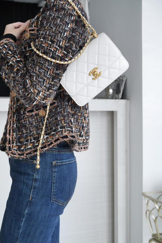 香奈儿  24c 双金球CF mini 19cm白色 （LZ） 商品图4