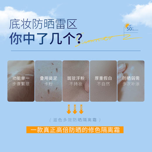 【高倍防晒贴妆 敏感肌可用】[小滋特惠]ZEESEA滋色清透倍护防晒隔离霜30g 商品图6
