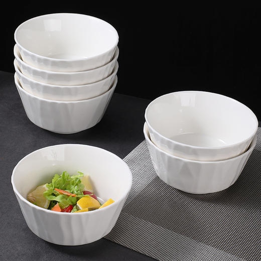 【超绝性价比】灼瓷4.5英寸莹玉琉璃陶瓷碗 10只 商品图1