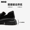 MIO米奥乐福鞋钻饰花朵圆头粗跟学院厚底黑色小皮鞋M254514461 商品缩略图4