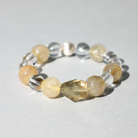 ARSIS｜晶石系列 纳财流金·黄水晶串珠手链