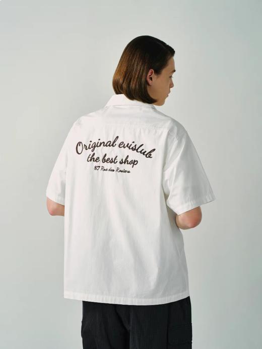 Evistub/E-5CCS132/全棉保龄球短袖衬衫男夏 商品图0