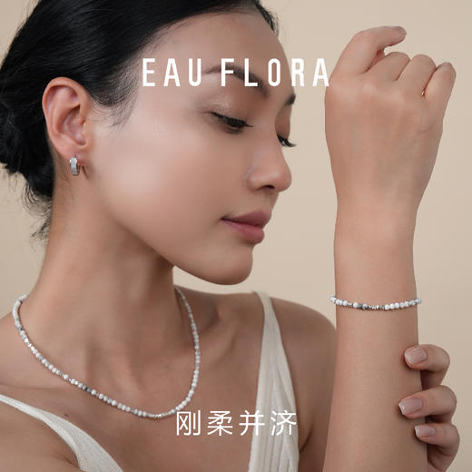 【烟雨江南】黑玛瑙&白松石·可抽拉手链 商品图3