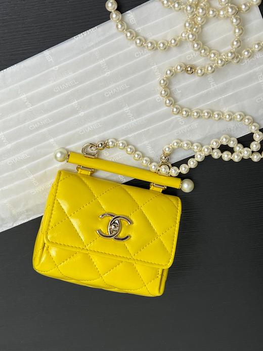 香奈儿 24S 珍珠链mini三角包黑色链条包（LZ） 商品图2