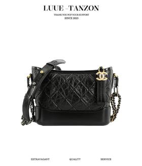 香奈儿-GABRIELLE 经典流浪包 正品皮 黑色 双尺寸（LZ）