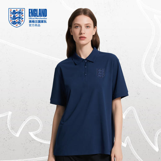【官方正版】英格兰国家队 | 新款深蓝凉感polo夏日运动休闲短袖 商品图2