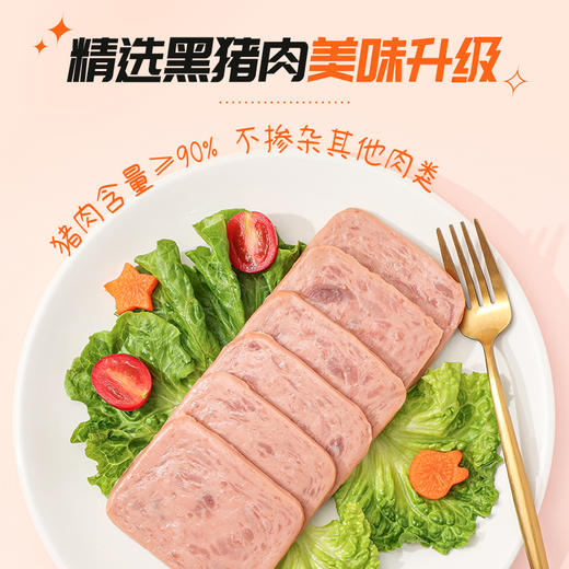 优选丨【伊威—黑猪午餐肉】早餐独立片装开袋即食210g减脂代餐零食 商品图0