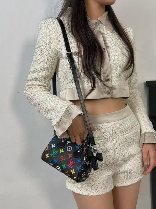 驴家 2025村上隆联名 黑三彩 Speedy Nano小枕头包   (JPH) 商品图6