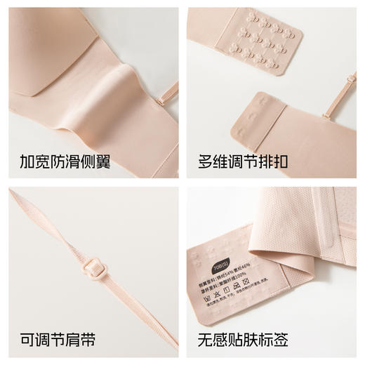 【小贵！但贼好穿的小内内来了！】粉底液无痕隐形女内衣 夏裹胸薄款肩带可拆卸透气防滑抹胸美背文胸 商品图1