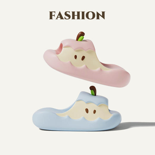 热卖！不闷不臭脚！云朵感 可爱 厚底凉拖！YiLuoShan 四色苹果EVA防滑拖鞋 居家 宿舍 外出 4色可选 商品图7