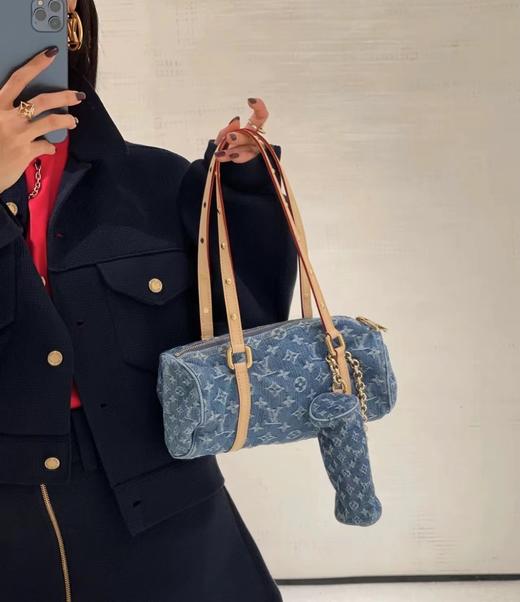 驴家 Papillon 手袋取材多重工艺制成的 Monogram Denim 帆布包(JPH) 商品图3