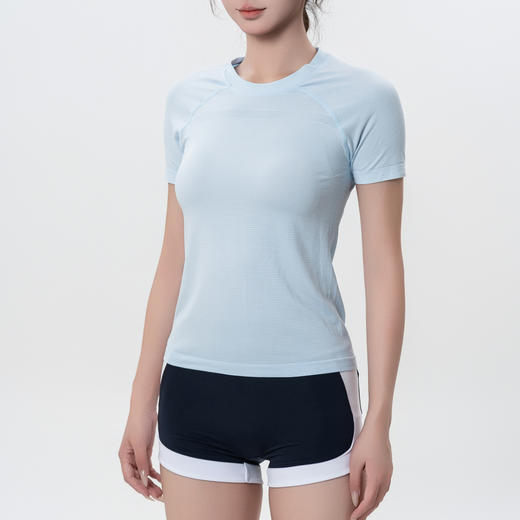 Gymicon能量符号 轻薄防晒冰丝上衣圆领短袖运动速干t恤短袖运动户外瑜伽服女YASY2519 商品图1