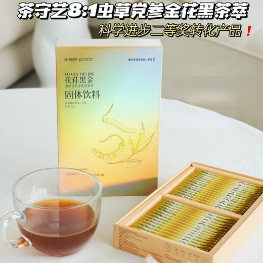 茶守艺x湘益茯茶 茯桂党参虫草黑茶萃 30条*1盒 商品图0