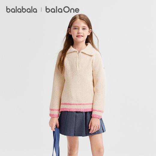 巴拉巴拉balaOne童装儿童毛衫男童2025秋新款毛衣女童套头针织衫 商品图2