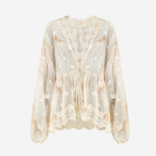 裁缝学苑AH36法式绣花蕾丝小衫系带短裤套装纸样女装上衣两件套样板 商品图5