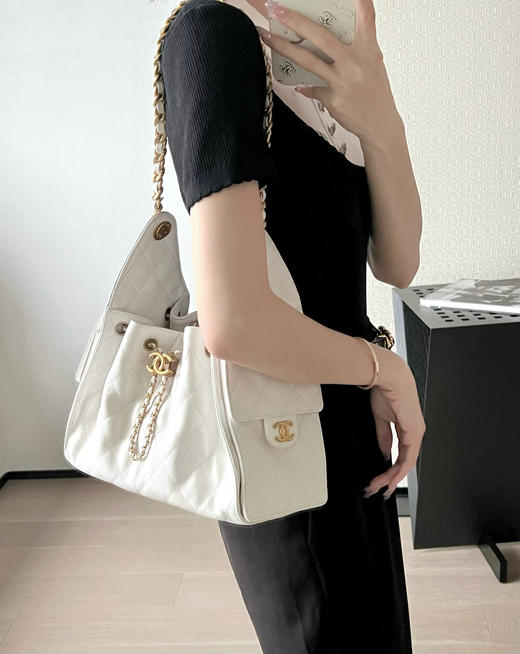 香奈儿 25Bag 嬉皮hobo小号白色（LZ） 商品图7