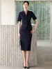 IWY/藏青色夏季短袖薄款西装套装裙高级感气质显瘦职业正装工作服女WCS180 商品缩略图0