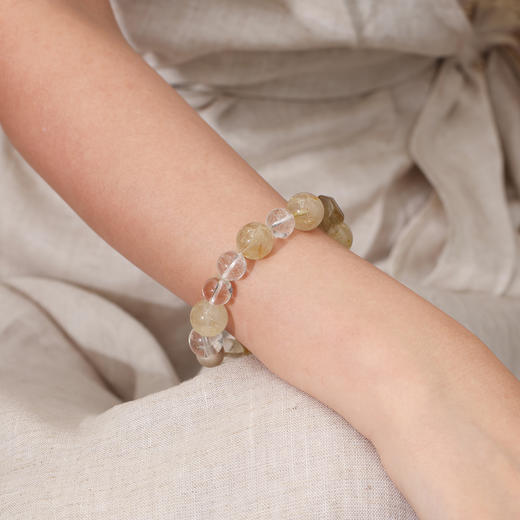 ARSIS｜晶石系列 纳财流金·黄水晶串珠手链 商品图1