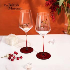 大英博物馆东方梦境系列双鹊传喜红酒对杯礼盒