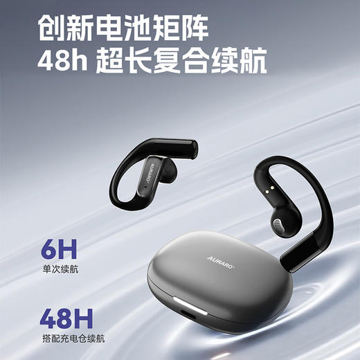 【AURARO】OWS挂耳款AI蓝牙耳机 G129 挂耳朵方式固定，12mm全頻复合膜喇叭 商品图2