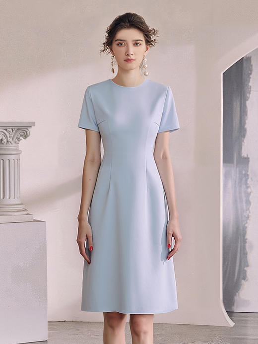 IWY/ 蓝色美容院工作服女高端养生馆名媛气质女神范高级感连衣裙职业装WQ187 商品图1