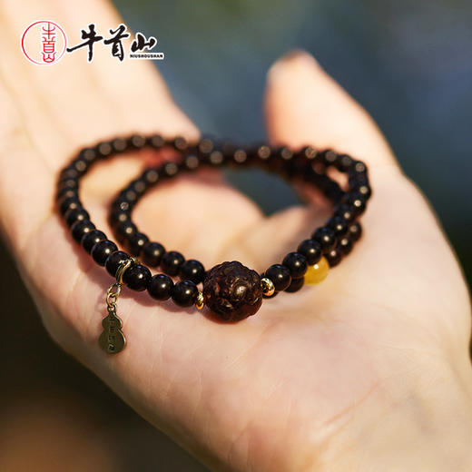 牛首山文创紫檀貔貅双圈手串女生生日礼物送爸爸实用节日礼物 商品图1