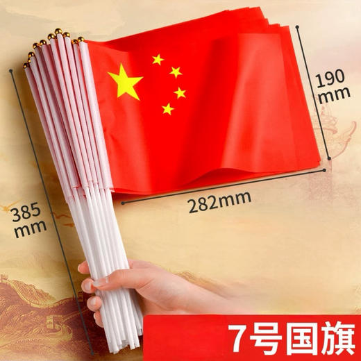 国旗纳米防水五星红旗手摇国旗大号 商品图0