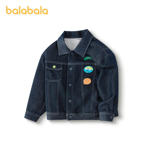 巴拉巴拉童装儿童外套仿牛仔夹克男童秋装宽松洋气可爱上衣小童潮 商品图4