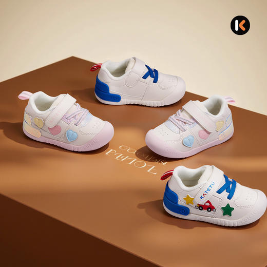 卡特兔宝宝学步鞋2025秋季新款软底防滑婴儿鞋室内鞋幼儿园小白鞋 商品图1