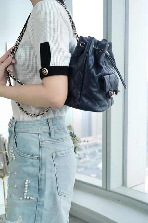 香奈儿-23B手工坊 双肩包 蓝色（LZ） 商品图5